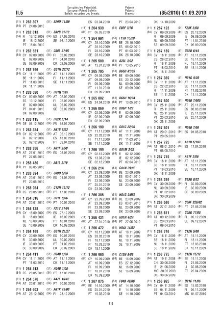 Bulletin 2010/35 - European Patent Office