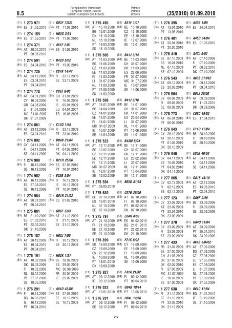 Bulletin 2010/35 - European Patent Office