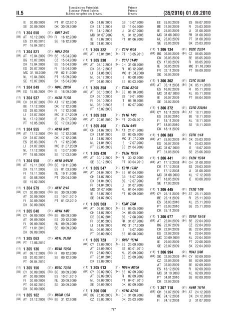 Bulletin 2010/35 - European Patent Office