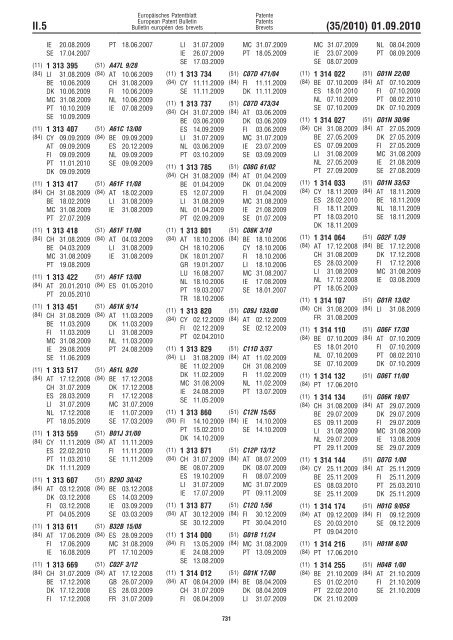 Bulletin 2010/35 - European Patent Office