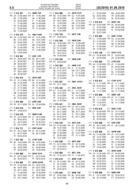 Bulletin 2010/35 - European Patent Office