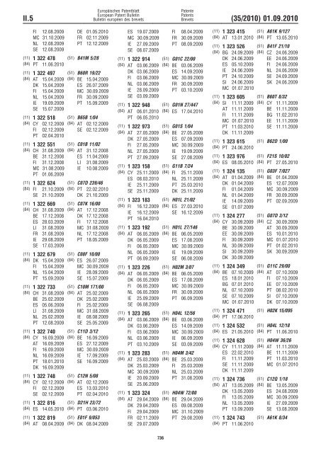 Bulletin 2010/35 - European Patent Office