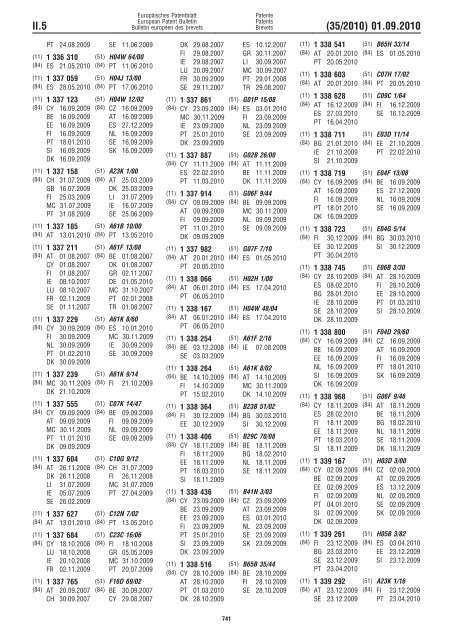 Bulletin 2010/35 - European Patent Office