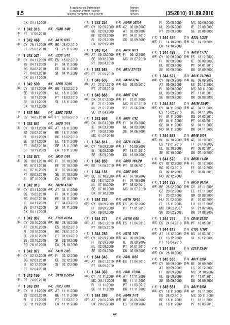 Bulletin 2010/35 - European Patent Office