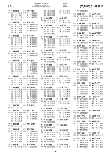 Bulletin 2010/35 - European Patent Office