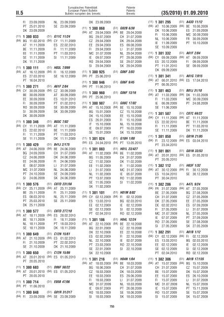 Bulletin 2010/35 - European Patent Office