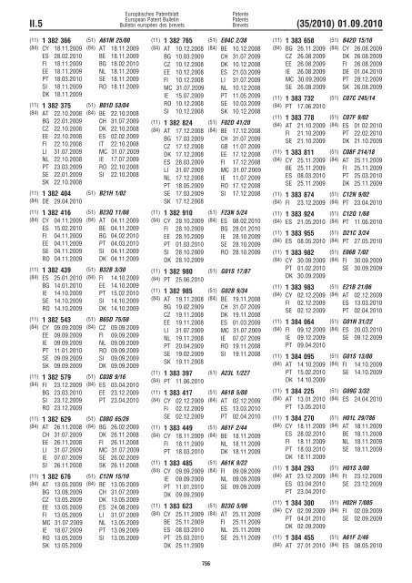 Bulletin 2010/35 - European Patent Office