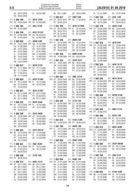 Bulletin 2010/35 - European Patent Office