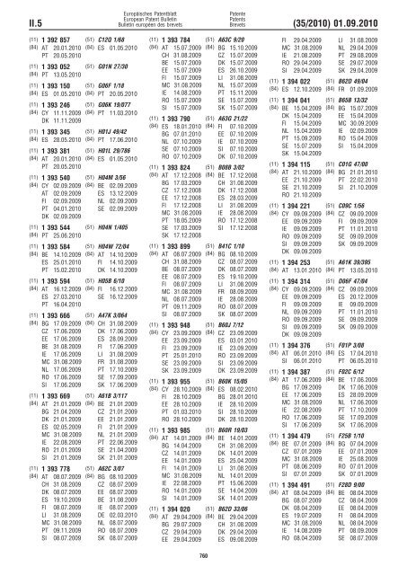 Bulletin 2010/35 - European Patent Office