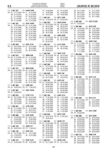 Bulletin 2010/35 - European Patent Office