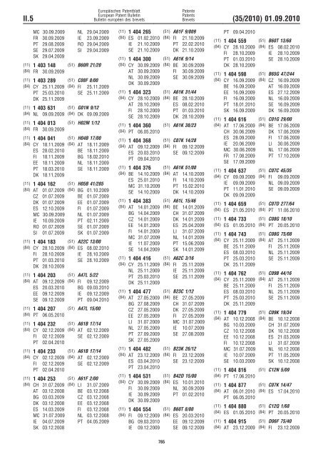 Bulletin 2010/35 - European Patent Office