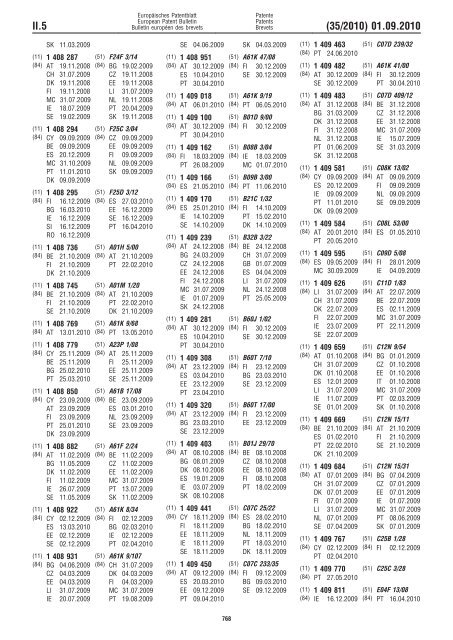 Bulletin 2010/35 - European Patent Office