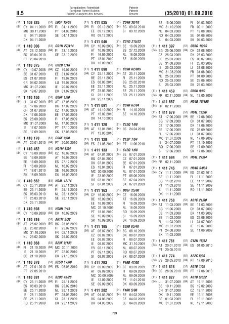 Bulletin 2010/35 - European Patent Office