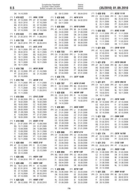 Bulletin 2010/35 - European Patent Office