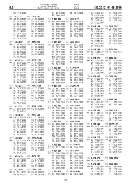 Bulletin 2010/35 - European Patent Office