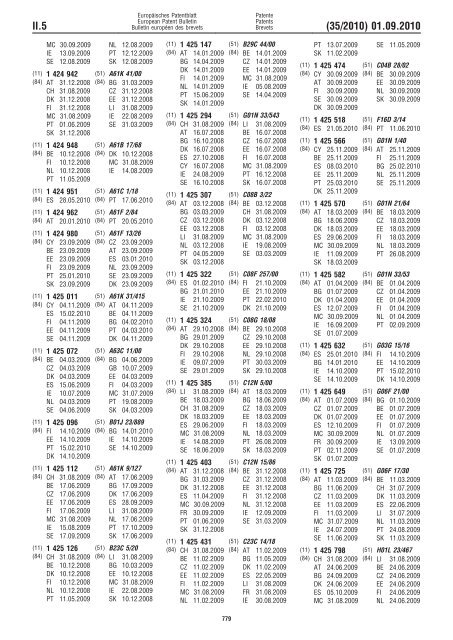 Bulletin 2010/35 - European Patent Office