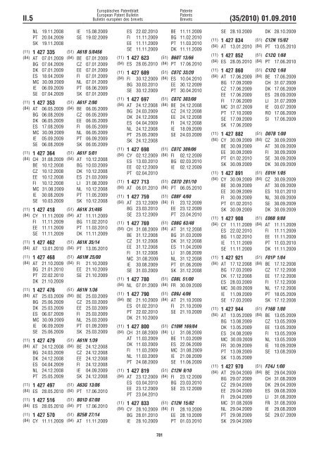 Bulletin 2010/35 - European Patent Office