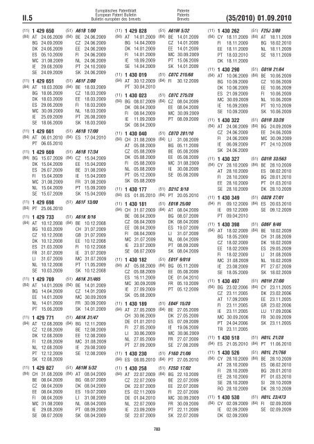 Bulletin 2010/35 - European Patent Office