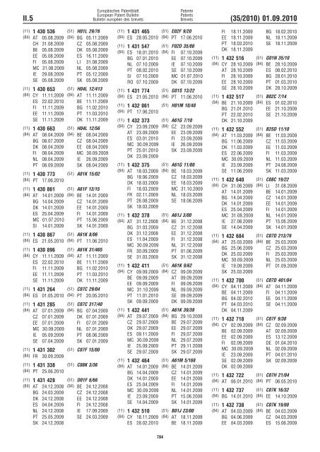 Bulletin 2010/35 - European Patent Office