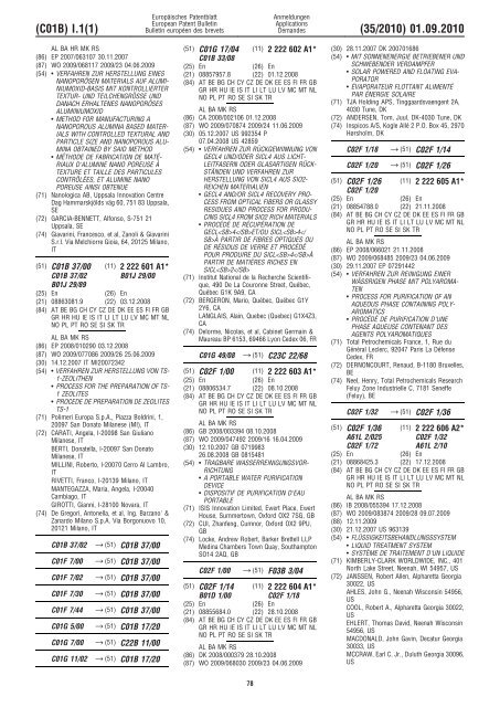 Bulletin 2010/35 - European Patent Office