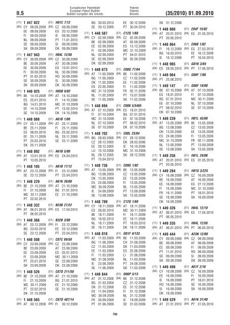 Bulletin 2010/35 - European Patent Office