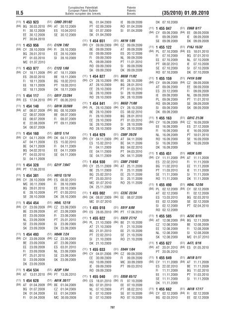 Bulletin 2010/35 - European Patent Office