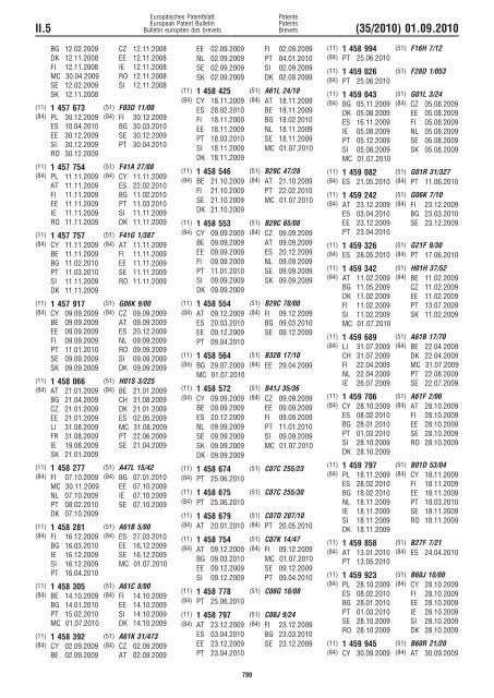 Bulletin 2010/35 - European Patent Office