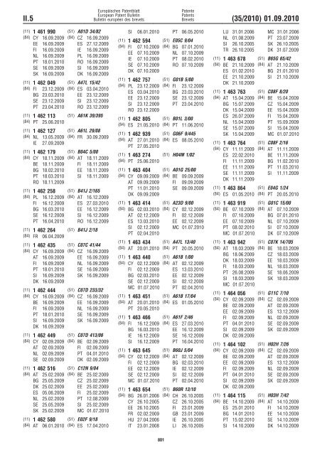 Bulletin 2010/35 - European Patent Office