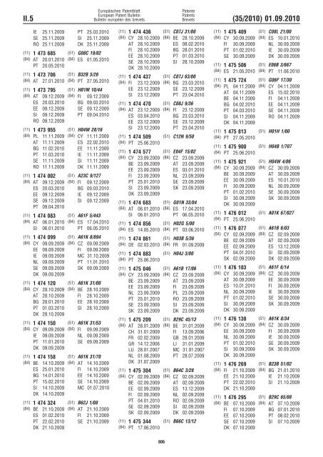 Bulletin 2010/35 - European Patent Office