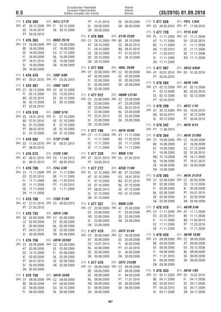 Bulletin 2010/35 - European Patent Office