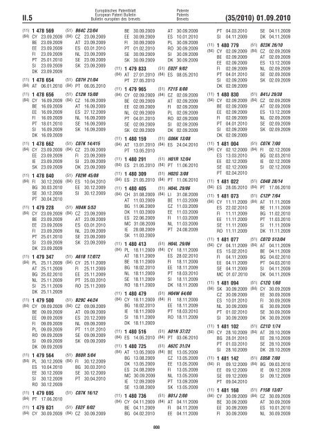 Bulletin 2010/35 - European Patent Office