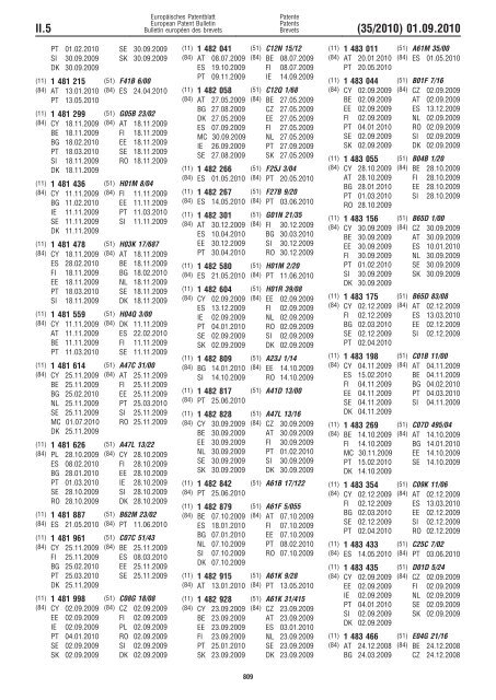 Bulletin 2010/35 - European Patent Office