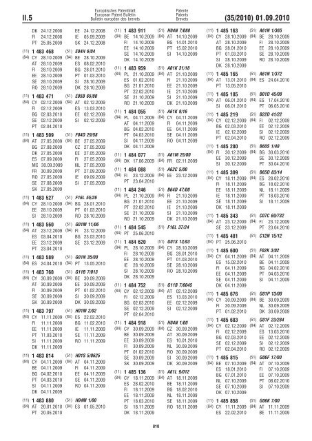 Bulletin 2010/35 - European Patent Office