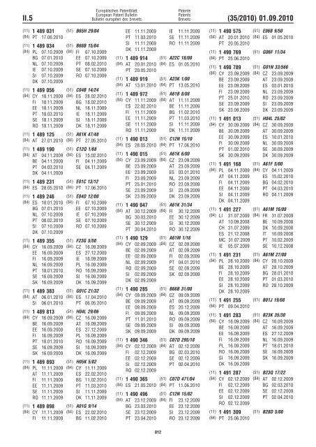 Bulletin 2010/35 - European Patent Office