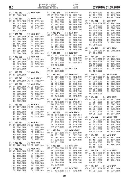 Bulletin 2010/35 - European Patent Office