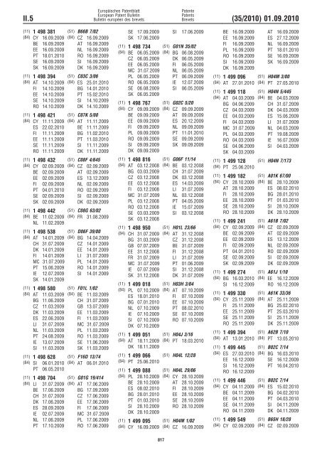 Bulletin 2010/35 - European Patent Office