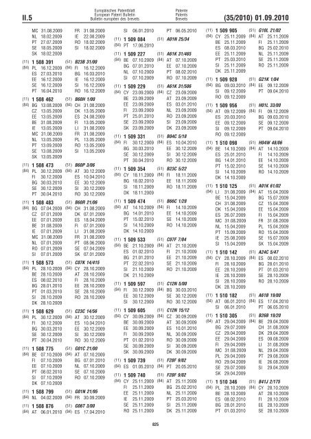 Bulletin 2010/35 - European Patent Office