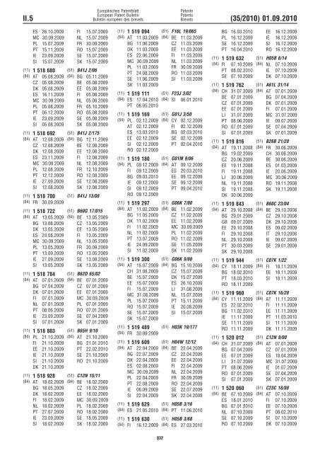 Bulletin 2010/35 - European Patent Office