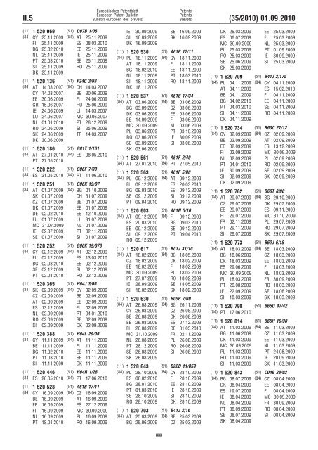 Bulletin 2010/35 - European Patent Office