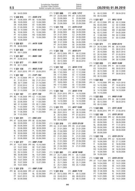 Bulletin 2010/35 - European Patent Office