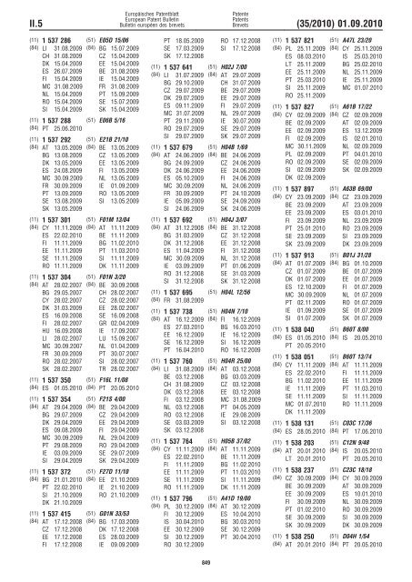 Bulletin 2010/35 - European Patent Office