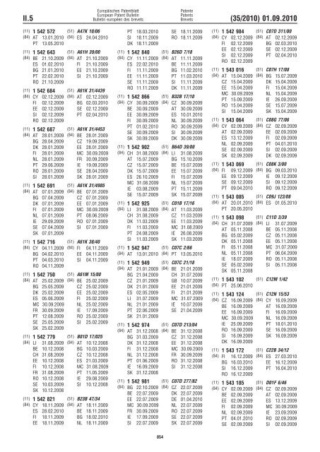 Bulletin 2010/35 - European Patent Office