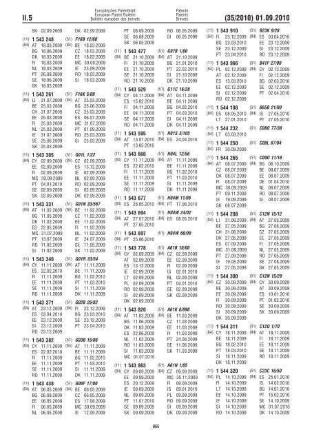 Bulletin 2010/35 - European Patent Office