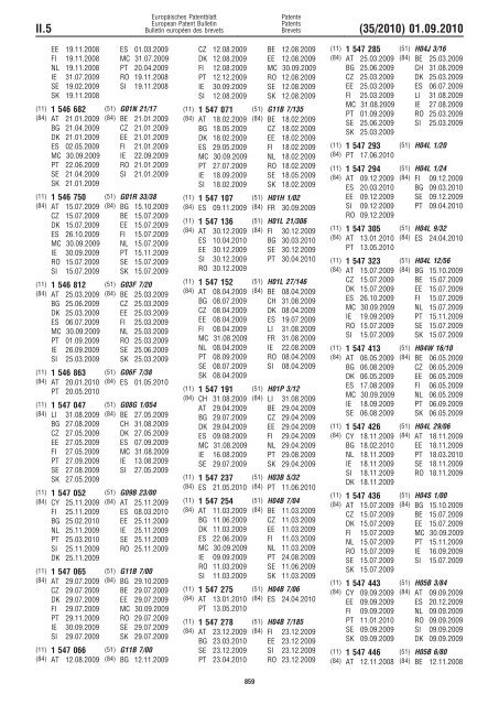 Bulletin 2010/35 - European Patent Office