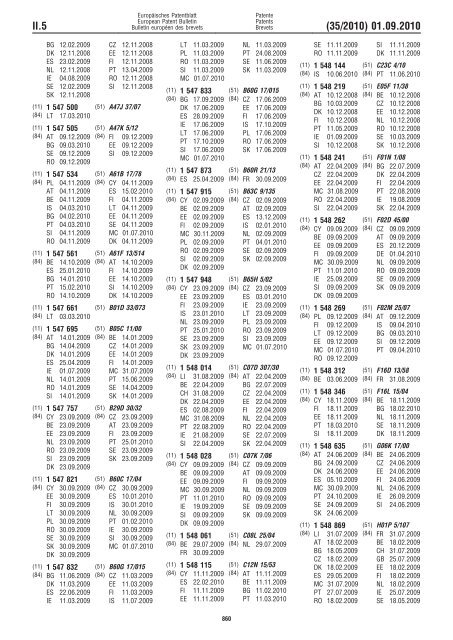 Bulletin 2010/35 - European Patent Office