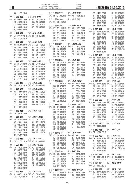 Bulletin 2010/35 - European Patent Office