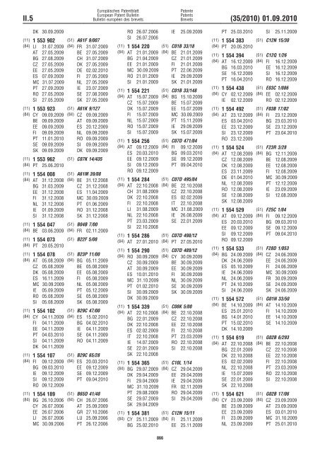 Bulletin 2010/35 - European Patent Office