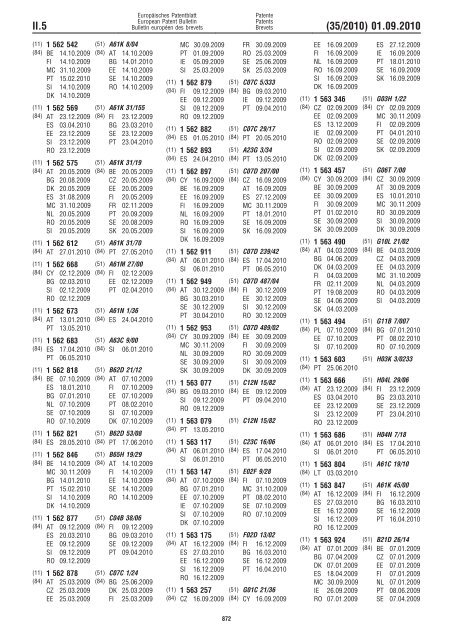 Bulletin 2010/35 - European Patent Office