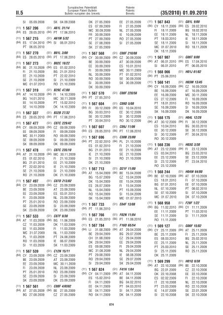 Bulletin 2010/35 - European Patent Office