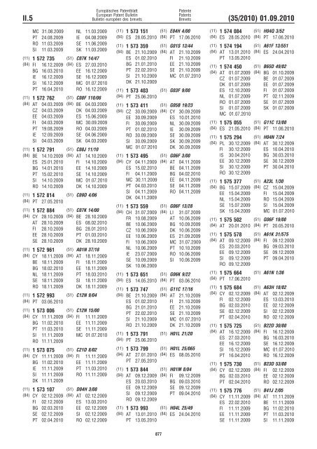 Bulletin 2010/35 - European Patent Office